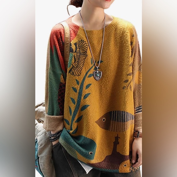 NWT Women Sweater Graphic Oversized Pullover Sweaters,New Products : American Fashion Style Bags On Sale